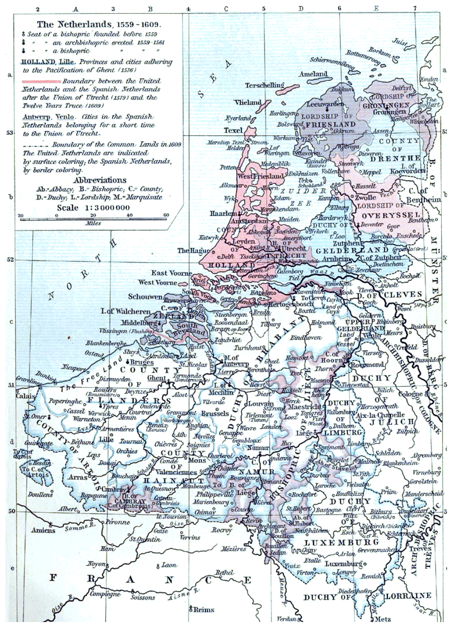 A historical map of the Netherlands